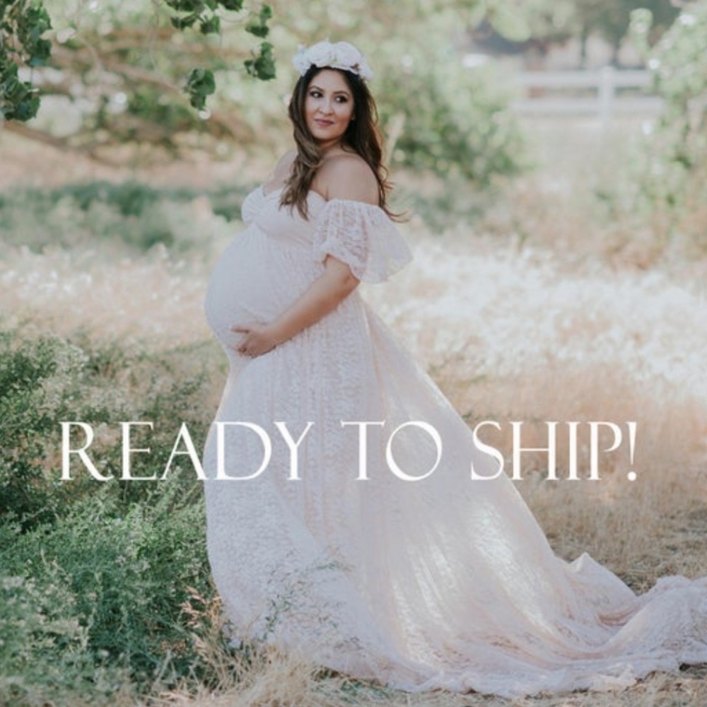 Off shoulder maternity dress